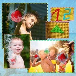 60 Cotton Water Balls Toys For Teens And Adults, Reusable Splash Water Balls Trampoline Toys Accessories With Bag, Pool And Beach Water Balloons For Outdoor Summer Water Toys 4-8 8-12 -Folkmanis Toys Shop 61BGJbxtyXL