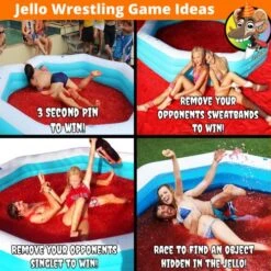 Bulk JELLO WRESTLING Kit 100 Gallon Package! GREEN Jelly Wrestling Mix. Just Add Water To A Jello Pool To Make A Jello Wrestling Ring. Easy Set Wrestling Jello For Fundraisers, Tug O War & Party Games 14 Bulk JELLO WRESTLING Kit 100 Gallon Package! GREEN Jelly Wrestling Mix. Just Add Water To A Jello Pool To Make A Jello Wrestling Ring. Easy Set Wrestling Jello For Fundraisers, Tug O War & Party Games -Folkmanis Toys Shop 61BrmKStLFL
