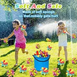 Reusable Water Balloons Kit, Including 24pcs DIY Sponge Water Bombs Water Soaker Balls Mesh Bag Collapsible Water Bucket For Kids Birthday Party, Summer Water Outdoor Toys 7 Reusable Water Balloons Kit, Including 24pcs DIY Sponge Water Bombs Water Soaker Balls Mesh Bag Collapsible Water Bucket For Kids Birthday Party, Summer Water Outdoor Toys -Folkmanis Toys Shop 61CEswCZ1BL