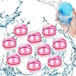 WELTRXE Reusable Water Balloons Self Sealing Water Bombs Splash Ball Quick Fill Water Balls Silicone Water Balloons For Kids Adults Outdoor Activities, Pool Games, Water Games Toy (10 Pcs, Yellow) -Folkmanis Toys Shop 61EB5VBCJIL. AC 1