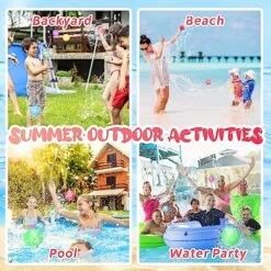 VATOS Reusable Water Balloons, 24PCS Fast Sealing & Quick Fill Water Bomb Splash Balls, Latex Free Silicone Water Splash Balloons For Kids Outdoor Water Games Outside Yard Pool Beach Summer Fun Party 16 VATOS Reusable Water Balloons, 24PCS Fast Sealing & Quick Fill Water Bomb Splash Balls, Latex Free Silicone Water Splash Balloons For Kids Outdoor Water Games Outside Yard Pool Beach Summer Fun Party -Folkmanis Toys Shop 61EbXd72YsL