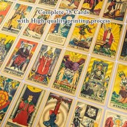 TarooLogy Original Tarot Cards With Guide Book For Beginners With Tarot Card Holder, Waterproof PTE Classic 78 Tarot Deck With 8 Black Glod 12 TarooLogy Original Tarot Cards With Guide Book For Beginners With Tarot Card Holder, Waterproof PTE Classic 78 Tarot Deck With 8 Black Glod -Folkmanis Toys Shop 61EjQfjbaUL
