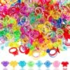 Leyndo 400 Pcs Glitter Plastic Toy Rings Jewel Bulk Rings Party Favors Assorted Colorful Rings For Kids Girls Classroom Carnival Prizes Pinata Fillers Birthday Gifts Parades Throws -Folkmanis Toys Shop 61F0ryhTQnL