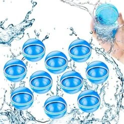 WELTRXE Reusable Water Balloons Self Sealing Water Bombs Splash Ball Quick Fill Water Balls Silicone Water Balloons For Kids Adults Outdoor Activities, Pool Games, Water Games Toy (10 Pcs, Yellow) -Folkmanis Toys Shop 61GZuCw24LL. AC 1