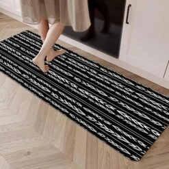 TOMWISH Ultra Thin Door Mat Rug Indoor Non Slip Floor Mat Kitchen Mats For Floor Rubber Kitchen Rugs And Mats Washable Indoor Mat 20X30 Black Boho Rug -Folkmanis Toys Shop 61Gl94D8lOL. AC