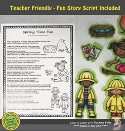 Spring Time Fun Felt Set By Playtime Felts | 16 PRECUT & READY TO PLAY Felt Figures For Flannel Board Teaching For Toddlers, Preschoolers And Kindergarten - ADORABLE Felt Characters 10 Spring Time Fun Felt Set By Playtime Felts | 16 PRECUT & READY TO PLAY Felt Figures For Flannel Board Teaching For Toddlers, Preschoolers And Kindergarten - ADORABLE Felt Characters -Folkmanis Toys Shop 61H5bFkbQbL