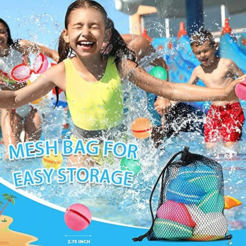 Bozamic Refillable Water Balloons Quick Fill Splash Balls Magnetic Splash Bombs For Water Fights Pool Games For Kids 16-Pack 4 Bozamic Refillable Water Balloons Quick Fill Splash Balls Magnetic Splash Bombs For Water Fights Pool Games For Kids 16-Pack - Image 2