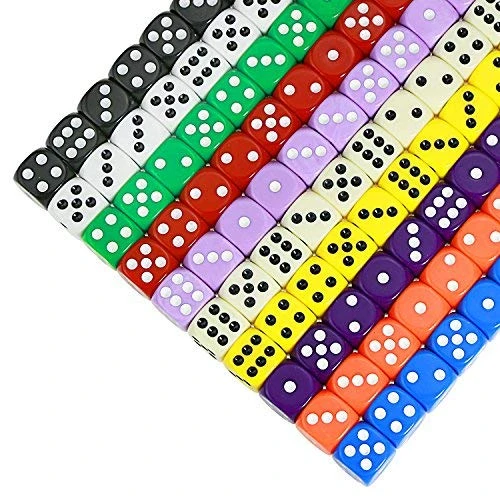 100 Pcs Multi-Color Dice Set – 10 Assorted Color With 10 Pcs Each, 16mm D6 Standard Dice With Extra Carrying Bag, Perfect For Board Games: Tenzi And Casino Games By YOUSHARES 4 100 Pcs Multi-Color Dice Set – 10 Assorted Color With 10 Pcs Each, 16mm D6 Standard Dice With Extra Carrying Bag, Perfect For Board Games: Tenzi And Casino Games By YOUSHARES - Image 2