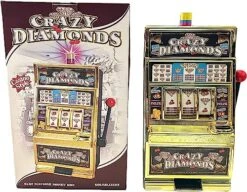 Crazy Diamonds Jumbo Slot Machine Gold Casino Toy Piggy Bank Replica With Flashing Lights And Jackpot Alert Sounds -Folkmanis Toys Shop 61IIuVESf0L
