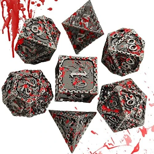 DND Dice Set D&D Metal MTG Trpg Dungeons And Dragons D20 Polyhedral Math Board Games Accessories Pathfinder Mechanical Dice Bag-Imitation Gold Purple 8 DND Dice Set D&D Metal MTG Trpg Dungeons And Dragons D20 Polyhedral Math Board Games Accessories Pathfinder Mechanical Dice Bag-Imitation Gold Purple - Image 6