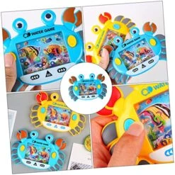 Water Ring Game Handheld 4pcs Crab Circle Water Machine Toys Kids Mini Toys Kids Playset Water Game Handheld Mini Retro Pastime Water Toss Toys Child -Folkmanis Toys Shop 61K66cK7VJL