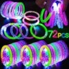 Thuodo 72Pcs Glow Sticks Bulk LED Bracelets, Glow In The Dark Party Supplies For Kids/Adults, Flashing Light Up Toys, 4th Of July Party Favors, Neon Rave Concert Party Games Gifts Accessory -Folkmanis Toys Shop 61KfEYMKHvL