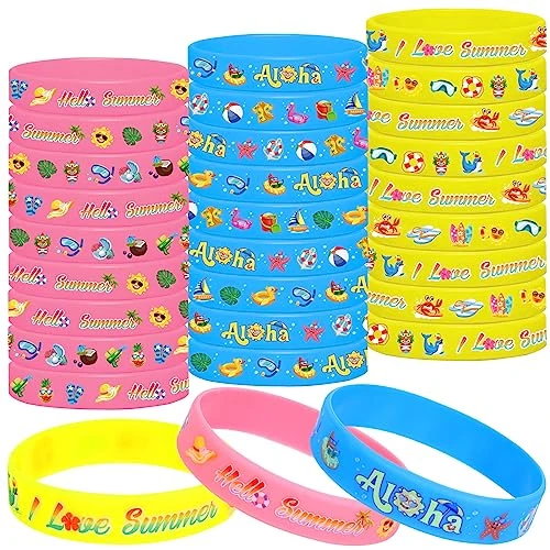 30 Pieces Hawaiian Luau Hello Summer Slap Bracelets Silicone Wristbands Bracelets Party Decorations With 3 Colorful Patterns Pool Tropical Summer Beach Party Favors Supplies 3 30 Pieces Hawaiian Luau Hello Summer Slap Bracelets Silicone Wristbands Bracelets Party Decorations With 3 Colorful Patterns Pool Tropical Summer Beach Party Favors Supplies