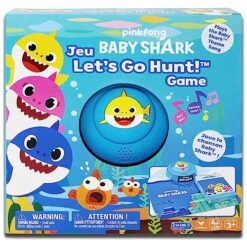 SPIN MASTER Pinkfong Baby Shark Let's Go Hunt Card Game Plays Baby Shark Song With 3D Sound Pad, For Families And Kids 3 And Up