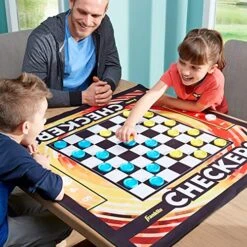 Franklin Sports Checkers And Four In A Row Mat Game - Addictive Family Fun! - Soft Play Mat For Kids Of All Ages - Comes With 42 Plastic Pucks -Folkmanis Toys Shop 61MOxSIQAtL