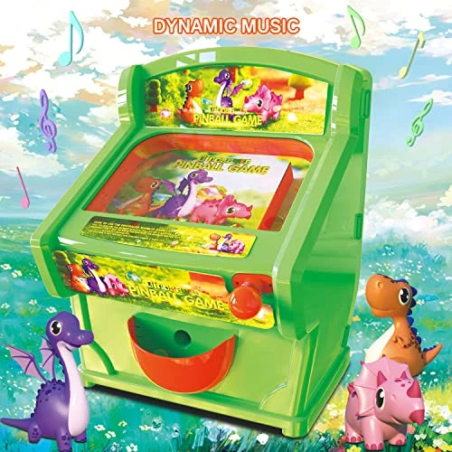 Fistone Pinball Machine, Children's Dinosaur Marbles Game Machine, Electronic Tabletop Pinball Game With Lights & Sounds, Exercise Hand-Eye Coordination-Ideal Gift For Kids 3-6 Boys & Girls 5 Fistone Pinball Machine, Children's Dinosaur Marbles Game Machine, Electronic Tabletop Pinball Game With Lights & Sounds, Exercise Hand-Eye Coordination-Ideal Gift For Kids 3-6 Boys & Girls - Image 3