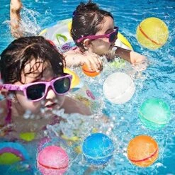 SMARTVIN 12PCS Reusable Magnetic Water Balloons, Self-Sealing Quick-Fill Splash Ball With Mesh Bag, Suitable For Outdoor Games, Bath, Backyard Pool. 13 SMARTVIN 12PCS Reusable Magnetic Water Balloons, Self-Sealing Quick-Fill Splash Ball With Mesh Bag, Suitable For Outdoor Games, Bath, Backyard Pool. -Folkmanis Toys Shop 61NP21Phg5L