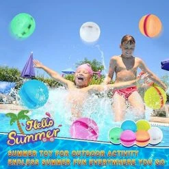 Reusable Magnetic Water Balloons,No Tying Easy Quick Fill, Summer Water Toys, Pool Toys,Refillable Water Balloons, Summer Fun Party Supplies,Bath Backyard Swimming Pool Party Supplies(12Pack) 13 Reusable Magnetic Water Balloons,No Tying Easy Quick Fill, Summer Water Toys, Pool Toys,Refillable Water Balloons, Summer Fun Party Supplies,Bath Backyard Swimming Pool Party Supplies(12Pack) -Folkmanis Toys Shop 61Na5meEQGL