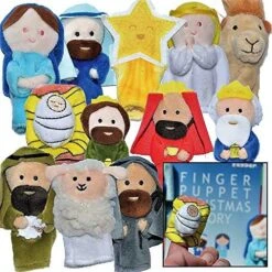 The Nativity - Finger Puppet Set [12-Pack] - Includes Storybook [Birth Of Jesus] - Great For Illustrating Bible Stories - Sunday School/Christmas Eve Or Morning [Christian/Catholic Childr Gifts] -Folkmanis Toys Shop 61O3tTcKQAL. AC