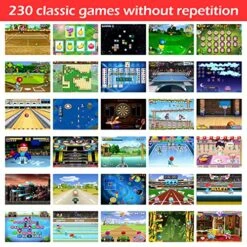 TaddToy 16 Bit Handheld Game Console For Kids Adults, 3.0'' Large Screen Preloaded 230 HD Classic Retro Video Games With USB Rechargeable Battery & 3 Game Cartridges For Birthday Gift For Kids 4-12 -Folkmanis Toys Shop 61OJs2l7QyL