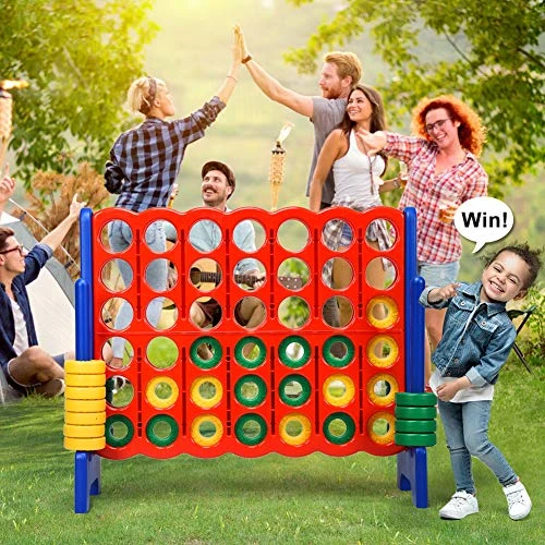 Safeplus Giant 4 In A Row Classic Game Set, 47” Jumbo 4-to-Score Toy Set,Fun Indoor & Outdoor Connect Four Games For Kids Adults Family Party 7 Safeplus Giant 4 In A Row Classic Game Set, 47” Jumbo 4-to-Score Toy Set,Fun Indoor & Outdoor Connect Four Games For Kids Adults Family Party - Image 5