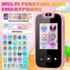 Kids Phone, Toddler 3 4 5 6 Years Old Intellectual Development Game Phone, Christmas Birthday Gifts For Boys Girls Ages 3-6, Kids MP3 Music Player With 180 ° Flip Camera SD Card (Pink)