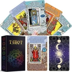 Tarot Cards For Beginners, Learning Tarot Deck, No Guide Book Needed, Tarot Cards With Meanings On Them (English) -Folkmanis Toys Shop 61PE2f4TLYL