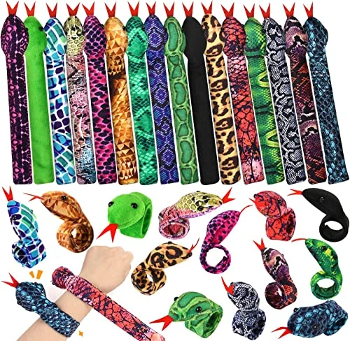 16Pcs Snake Slap Bracelets, Reptile Party Favors Snake Snap Bracelet Slap Bracelets Stuffed Snap Bands Fuzzy Animal Slap On Bracelet For Kids Reptile Birthday Party Supplies Christmas Gifts, 16 Styles … 3 16Pcs Snake Slap Bracelets, Reptile Party Favors Snake Snap Bracelet Slap Bracelets Stuffed Snap Bands Fuzzy Animal Slap On Bracelet For Kids Reptile Birthday Party Supplies Christmas Gifts, 16 Styles …