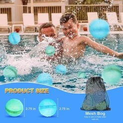 Water Balloons Reusable Magnetic,DHAEY Water Bomb Balloons With Mesh Bag For Kids Adults Outdoor Activities Water Games Toy -12 Pack -Folkmanis Toys Shop 61QP1ZD1rZL