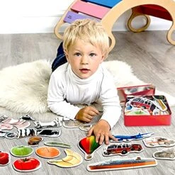 MAGDUM Set 54 Magnetic Puzzles For Kids Ages 3-5 - Toddler Puzzle - Travel Toys For Kids Ages 3-5 - Magnetic Travel Games Baby Puzzle Kids Puzzle Toys - Puzzle For Preschooler Magnet Puzzles Games -Folkmanis Toys Shop 61QijJ40M4S