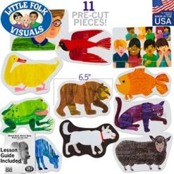 Little Folk Visuals Brown Bear, Brown Bear What Do You See? By Eric Carle - Felt Learning Toy Set, Precut Felt Board Figures For Kids And Toddlers, 11 Piece Set -Folkmanis Toys Shop 61R0cTEGylL