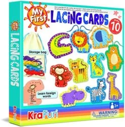 KRAFUN Beginner Unicorn My First Lacing Card Kit For Kids Arts & Crafts, 10 Easy Princess, Mermaid, Lacing Projects, Toddlers Lace Project, Fine Motor Preschool Skills Toys 22 KRAFUN Beginner Unicorn My First Lacing Card Kit For Kids Arts & Crafts, 10 Easy Princess, Mermaid, Lacing Projects, Toddlers Lace Project, Fine Motor Preschool Skills Toys -Folkmanis Toys Shop 61RDZK7gaeL. AC