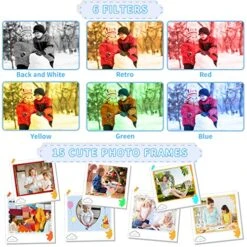 YTETCN Kids Camcorder - Kids Video Camera With 32 GB SD Card, 1080P HD Camera Digital Camcorder Toys For Kids Age 3-8, Birthday & Christmas Gifts For 3 4 5 6 7 8 Years Old (Blue) -Folkmanis Toys Shop 61Rj4K7t54L