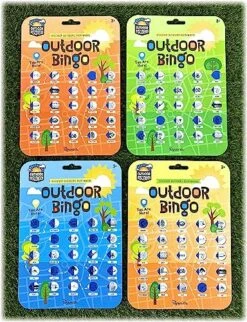 Matty's Toy Stop Toysmith Reusable Outdoor Bingo Cards (Yellow, Blue, Green & Orange) With Bonus Storage Bag - 4 Pack 8 Matty's Toy Stop Toysmith Reusable Outdoor Bingo Cards (Yellow, Blue, Green & Orange) With Bonus Storage Bag - 4 Pack -Folkmanis Toys Shop 61Ro7M6elCL