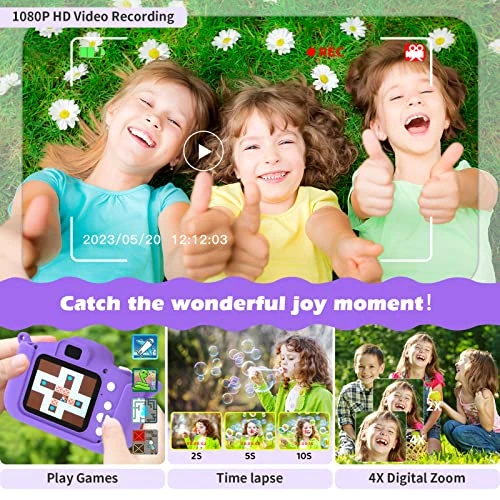 Kids Camera For Girls And Boys, Upgrade HD Digital Camera With Soft Silicone Cover, Toddler Camera Birthday Gifts Toys For Age 3 4 5 6 7 8 9 10 11 12,32GB SD Card,Video Recorder 1080P 6 Kids Camera For Girls And Boys, Upgrade HD Digital Camera With Soft Silicone Cover, Toddler Camera Birthday Gifts Toys For Age 3 4 5 6 7 8 9 10 11 12,32GB SD Card,Video Recorder 1080P - Image 4
