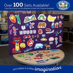 Little Folk Visuals Beginner's Counting Set: Felt Learning Toy Set, Precut Felt Board Figures For Kids And Toddlers, 132 Pieces With 12 Page Guide 15 Little Folk Visuals Beginner's Counting Set: Felt Learning Toy Set, Precut Felt Board Figures For Kids And Toddlers, 132 Pieces With 12 Page Guide -Folkmanis Toys Shop 61SlMz7YoyL 4