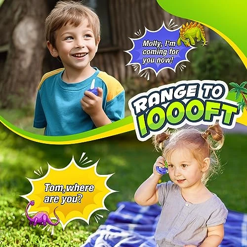 Dinosaur Walkie Talkies Toys For Kids: DASTION-99 Walkie Talkie Dinosaur Toy For Kids 3-5 6 Year Old Boys Girls Birthday Gifts For 3 4 5 6 Year Old Boy Girl Outdoor Camping Hiking Games For Kid 2 Pack 4 Dinosaur Walkie Talkies Toys For Kids: DASTION-99 Walkie Talkie Dinosaur Toy For Kids 3-5 6 Year Old Boys Girls Birthday Gifts For 3 4 5 6 Year Old Boy Girl Outdoor Camping Hiking Games For Kid 2 Pack - Image 2