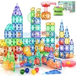148PCS Magnetic Tiles Pipe Magnetic Blocks Magnets Toys For Kids Toddler Toys, Compatible With Major Brands Magnet Toys, Magnetic Building Set Magnet Tiles Building Block For Age 8-12 Girl Boy Toys