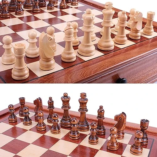 Chess Classic Magnetic Chess With Personalized Storage Drawer For Kids And Adults Table Game, Educational Toy Wooden Chess Set For Gifts Portable Travel Chess 6 Chess Classic Magnetic Chess With Personalized Storage Drawer For Kids And Adults Table Game, Educational Toy Wooden Chess Set For Gifts Portable Travel Chess - Image 4