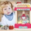 Yohencin Claw Machine For Kids, Mini Claw Machine For Kids With Music And Light Battery Powered USB Rechargeable 6 Dolls For Boys And Girls Claw Mchine For Birthday. (Pink)