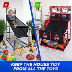 BESTKID BALL Kids Basketball Hoop Arcade Game - Indoor & Outdoor Double Shot System Kids Toy Include 4 Balls & Pump – 3 4 5 6 7 8 9 Years Old Boys, Girls, Children, Toddlers Fun Sports -Folkmanis Toys Shop 61ThMbn9qiL