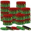 CupaPlay 60 PCS Happy Juneteenth Day Party Favors Rubber Bracelets - Freedom Day Patriotic Party Supplies Goodie Bag Stuffers Fillers Silicone Wristbands