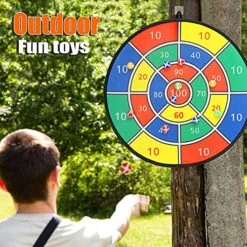 BooTaa 29" Large Dart Board For Kids, Kids Dart Board With Sticky Balls, Boys Toys, Indoor/Sport Outdoor Fun Party Play Game Toys, Birthday Gifts For 3 4 5 6 7 8 9 10 11 12 Year Old Boys Girls -Folkmanis Toys Shop 61TwDuj7iIS