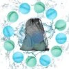 Water Balloons Reusable Magnetic,DHAEY Water Bomb Balloons With Mesh Bag For Kids Adults Outdoor Activities Water Games Toy -12 Pack