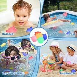 GENERIC 18 PCS Reusable Water Balloons Refillable Water Balloons For Kids Silicone WaterBallons Toys With Mesh Bag Quick Fill Summer Water Games Suitable For Outdoor 12 GENERIC 18 PCS Reusable Water Balloons Refillable Water Balloons For Kids Silicone WaterBallons Toys With Mesh Bag Quick Fill Summer Water Games Suitable For Outdoor -Folkmanis Toys Shop 61V4cSnp8iL