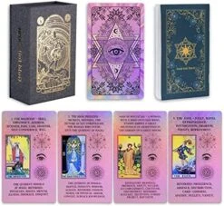 SIOKUY Tarot Cards Deck, Luxury Tarot Card Deck, Splendid Classic Tarot Deck, Durable Waterproof Gold Foil Tarot Decks For Beginners (Black Gold) -Folkmanis Toys Shop 61VZTuA74L. AC