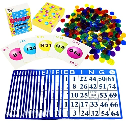 MR CHIPS Bingo Game With Bingo Cards And Chips - 18 Bingo Cards, 300 Bingo Chips And Bingo Calling Cards, Fun Bingo Games For Family, Reusable Bingo Cards 3 MR CHIPS Bingo Game With Bingo Cards And Chips - 18 Bingo Cards, 300 Bingo Chips And Bingo Calling Cards, Fun Bingo Games For Family, Reusable Bingo Cards