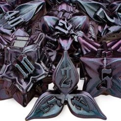 ARUOHHA DND Metal Dice Set 7PCS Black Gold Leaf Dungeons And Dragons D&D Dice With Box, RPG Handmade Role Playing Games D And D Dice D20 D12 D10 D8 D6 D4, 6 Sided Polyhedral Dice Sets -Folkmanis Toys Shop 61XbjhN2kvL. AC