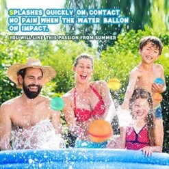 SCUATANBE 12PCS Reusable Magnetic Water Balloons, Self-Sealing Quick Fill Water Bomb Toys For Kids Age 4-8, Refillable Water Splash Balls For Summer Party Pool Outdoor Toys For Kids Ages 8-12 -Folkmanis Toys Shop 61Xrd0MFDZL
