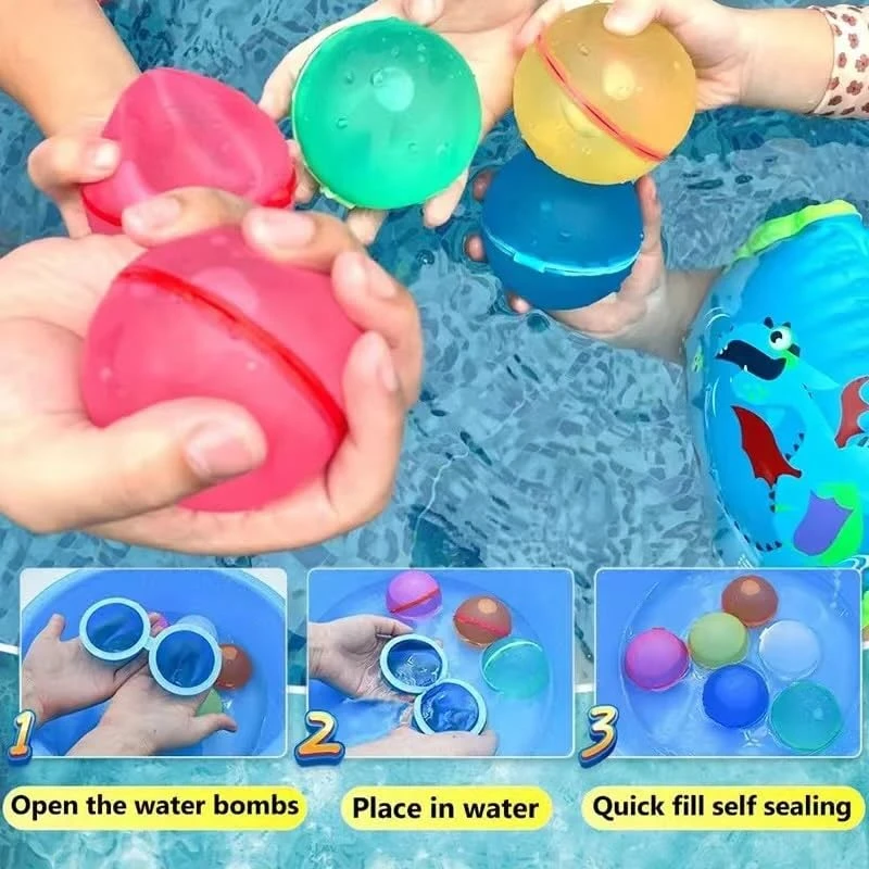 Water Balloon Balls, 20 Pcs Reusable, No Latex, Splash Bomb With Net Mesh Bag, Magnetic Sealing Water Ball Bomb For Kids Adults Outdoor Activities Water Games Toy Summer Fun Party Supplies 20 Pcs 5 Water Balloon Balls, 20 Pcs Reusable, No Latex, Splash Bomb With Net Mesh Bag, Magnetic Sealing Water Ball Bomb For Kids Adults Outdoor Activities Water Games Toy Summer Fun Party Supplies 20 Pcs - Image 3